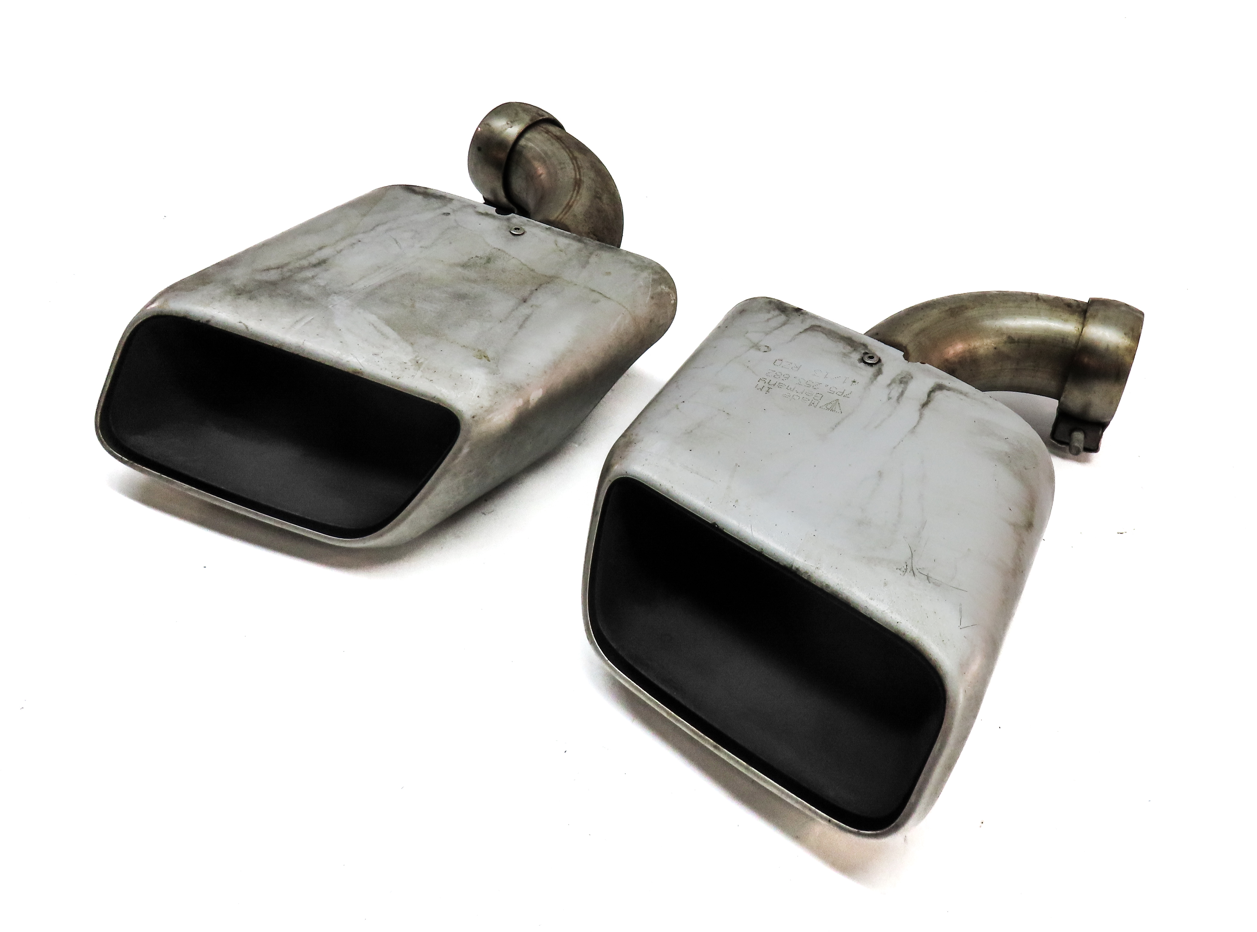2011-2014 PORSCHE CAYENNE (958) 3.6L ENGINE MUFFLER PIPE EXHAUST TIP SET — exact item pictured